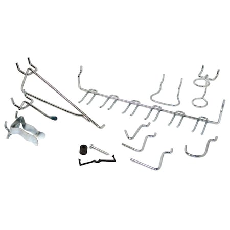 Crawford Crawford Zinc Plated Silver Steel Peg Hook Assortment 47 pk 1851A